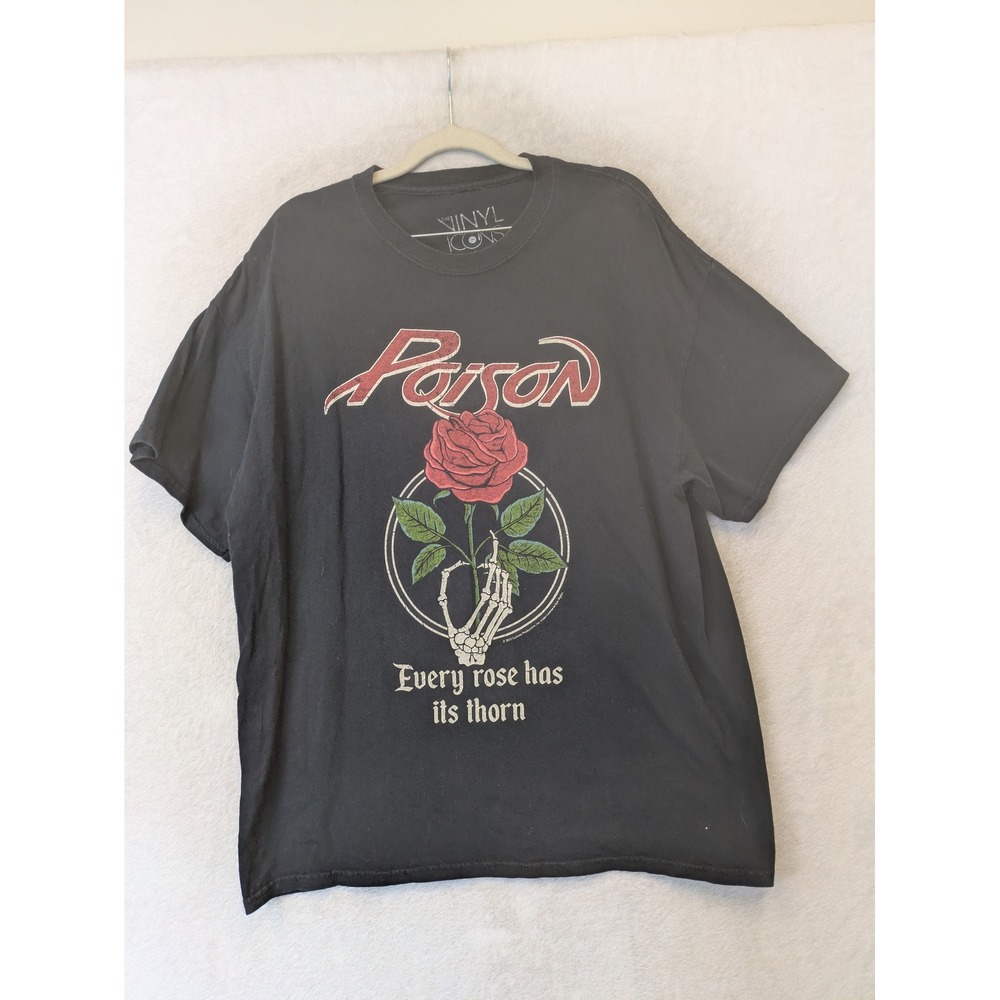 The Vinyl Icons Poison Graphic T-Shirt Men's Large Black
